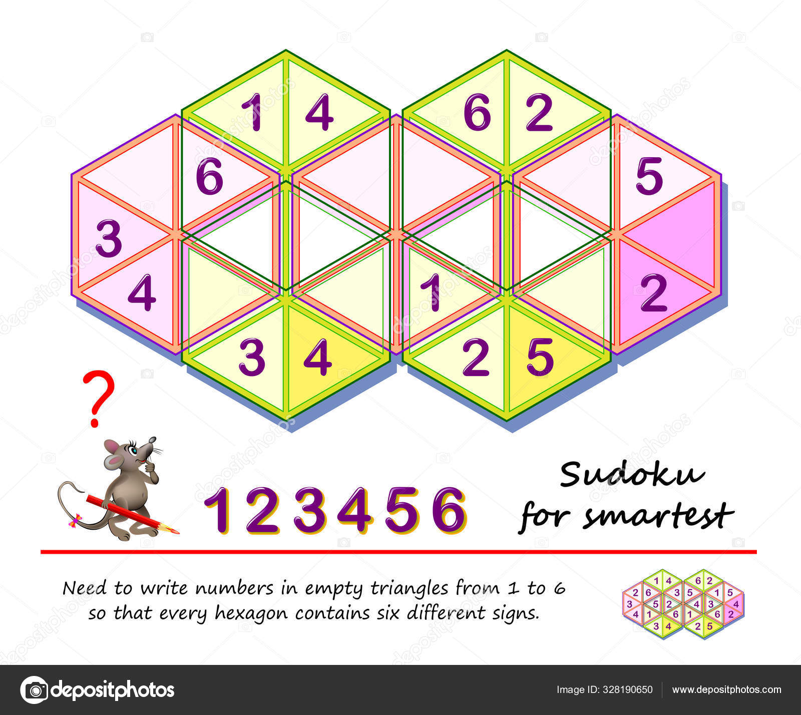 Jogo Quebra Cabeça Lógica Para Mais Inteligente Necessidade Escrever Números  imagem vetorial de Nataljacernecka© 328190650