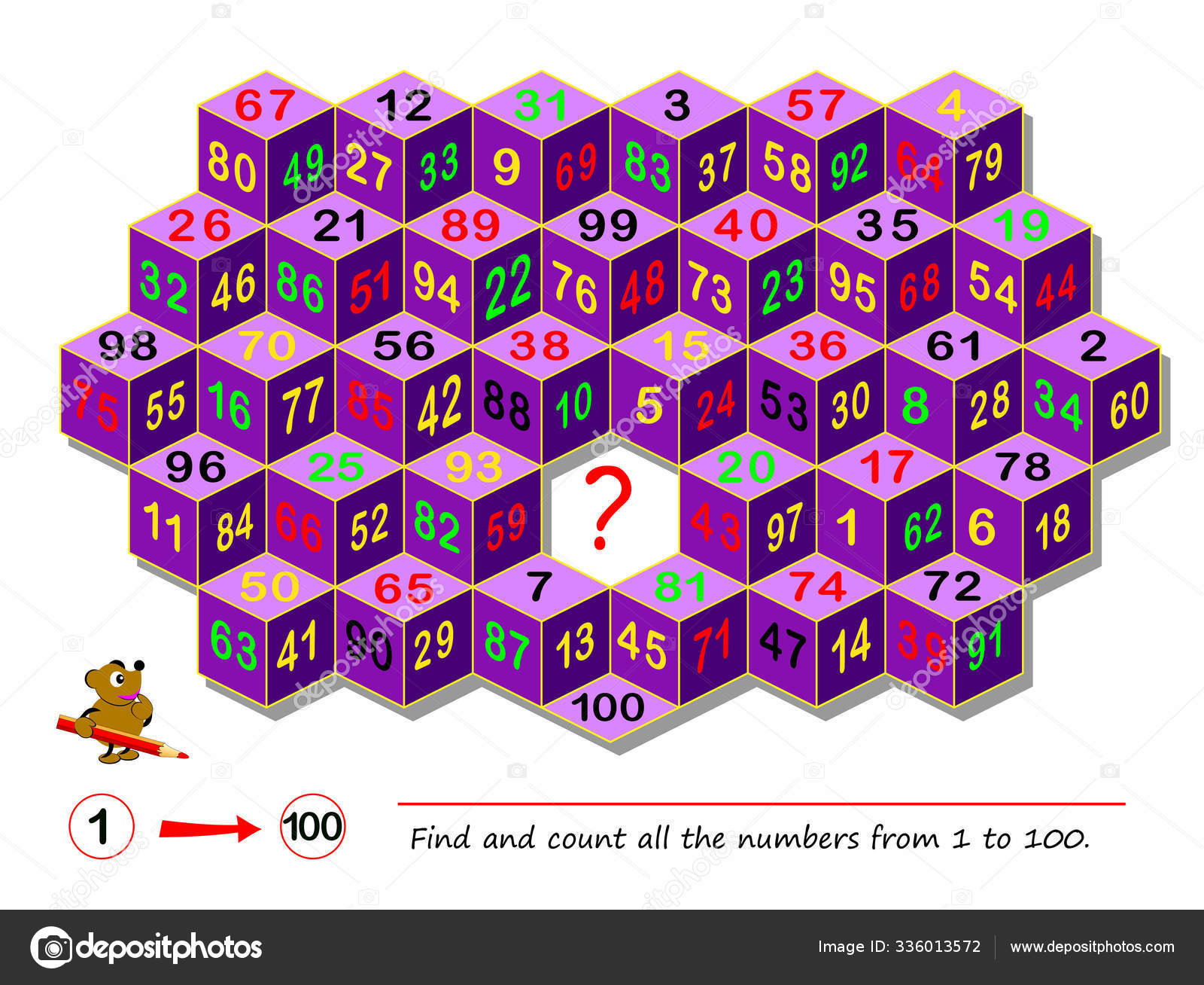 Jogo Quebra Cabeça Lógica Matemática Para Mais Inteligente Resolva Exemplos  imagem vetorial de Nataljacernecka© 383006262