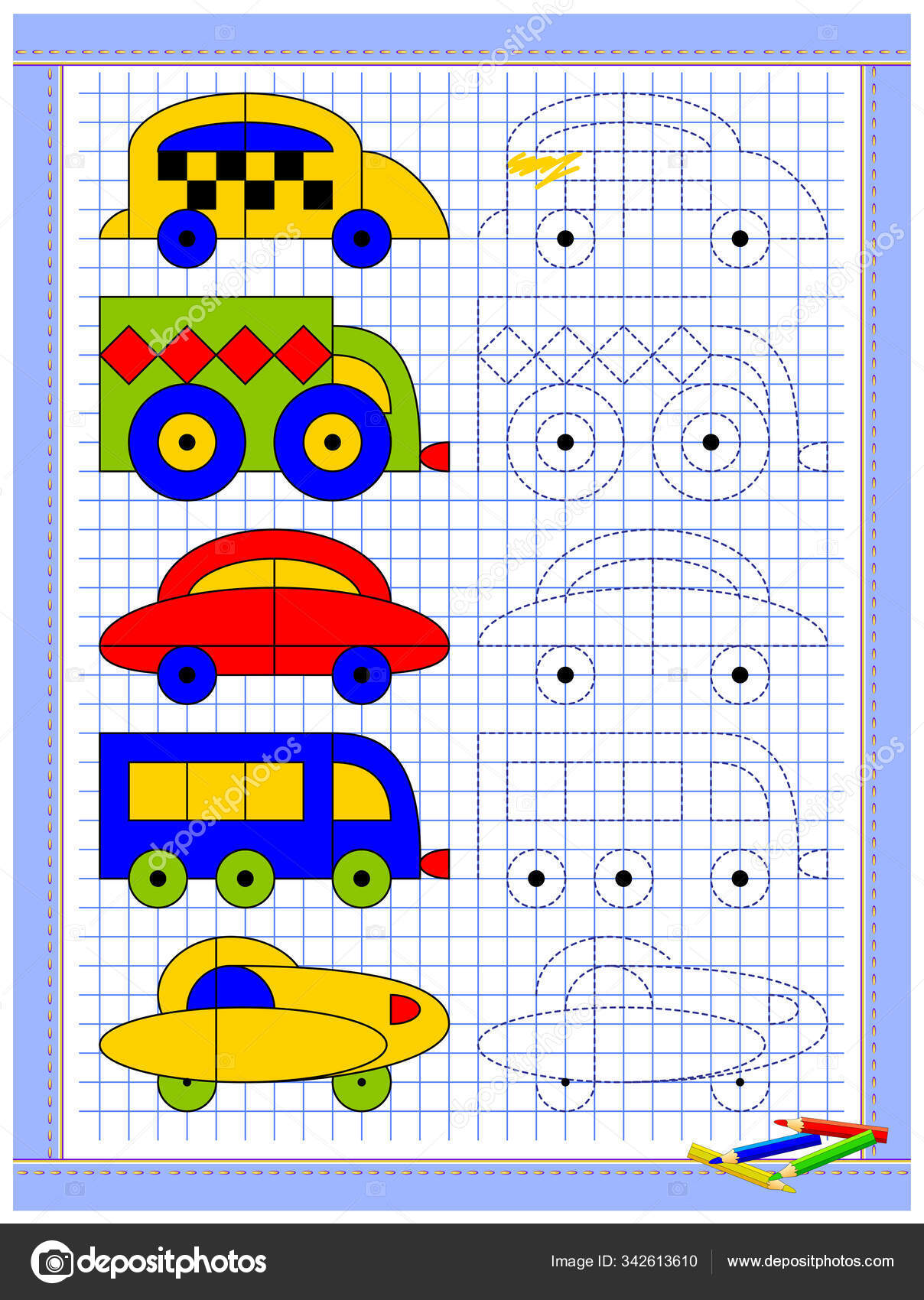 Desenhos para colorir de carros para crianças - gratuitos e imprimíveis