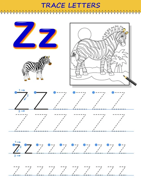 Planilha de atividade de rastreamento de alfabeto para modelo infantil