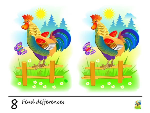 Encontre Diferenças Jogo Quebra Cabeça Lógica Para Crianças Adultos Página  imagem vetorial de Nataljacernecka© 379124046