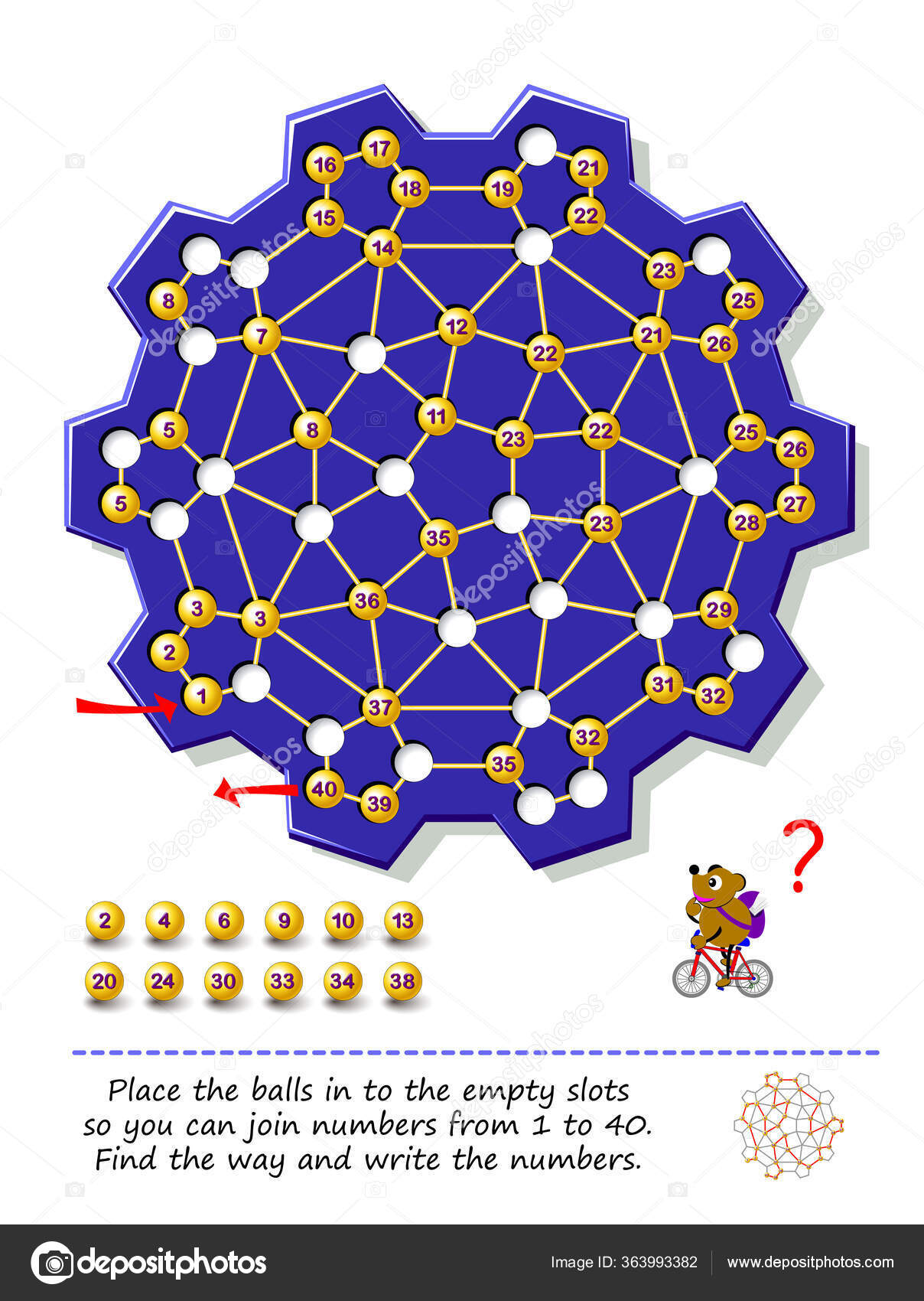 Jogo Puzzle Lógica Com Labirinto Para Crianças Adultos Coloque Bolas imagem  vetorial de Nataljacernecka© 363993382