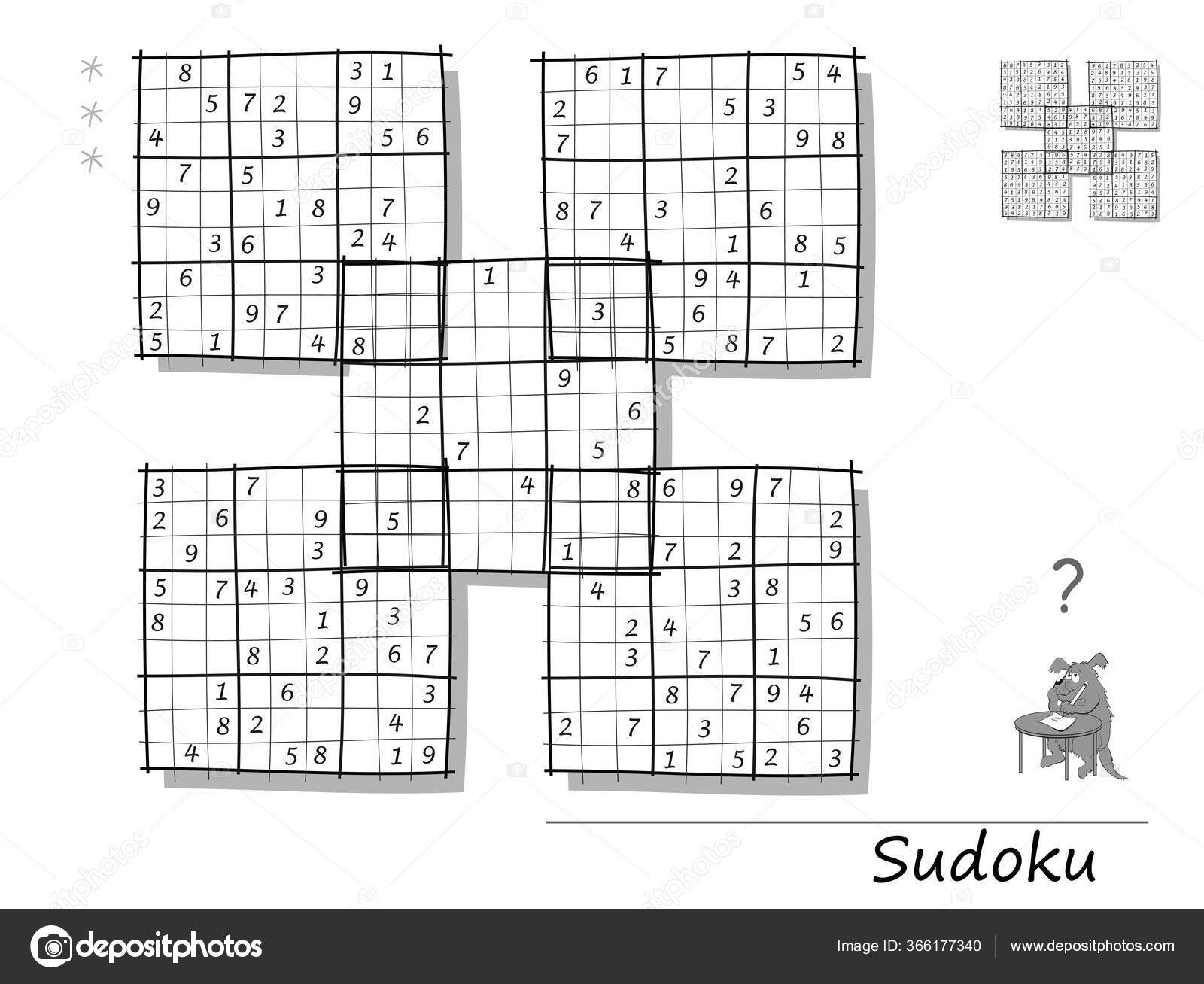 Logic Sudoku Jogo Puzzle Para Crianças Adultos Nível Difícil Jogar imagem  vetorial de Nataljacernecka© 425106046