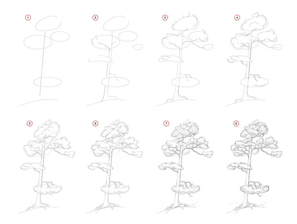 Como Aprender Desenhar Esboço Flores Peônias Criação Passo Passo Pintura imagem vetorial de Nataljacernecka© 483359978