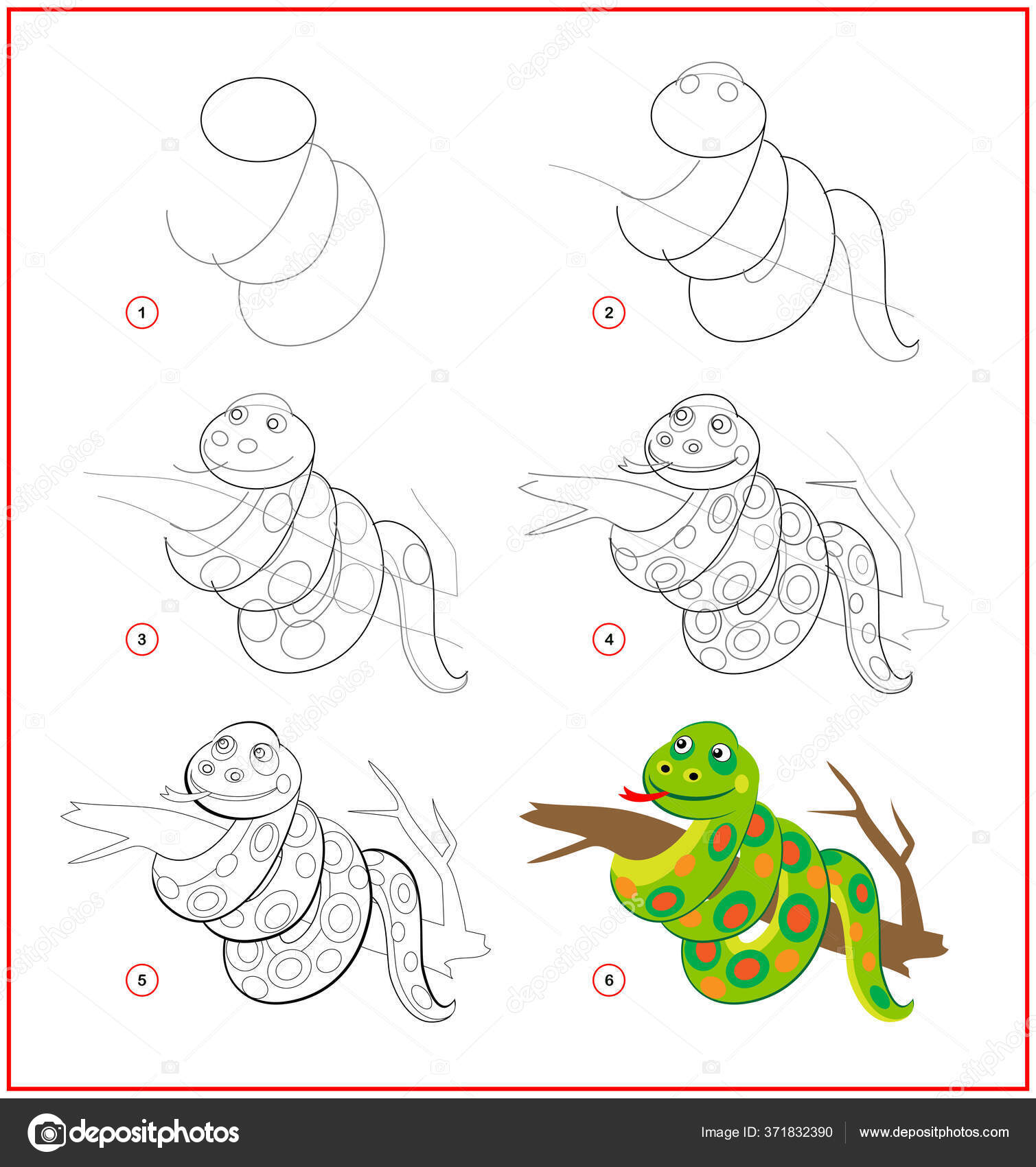 Page Montre Comment Apprendre Dessiner Étape Par Étape Mignon Petit Vecteur  par ©Nataljacernecka 371832390