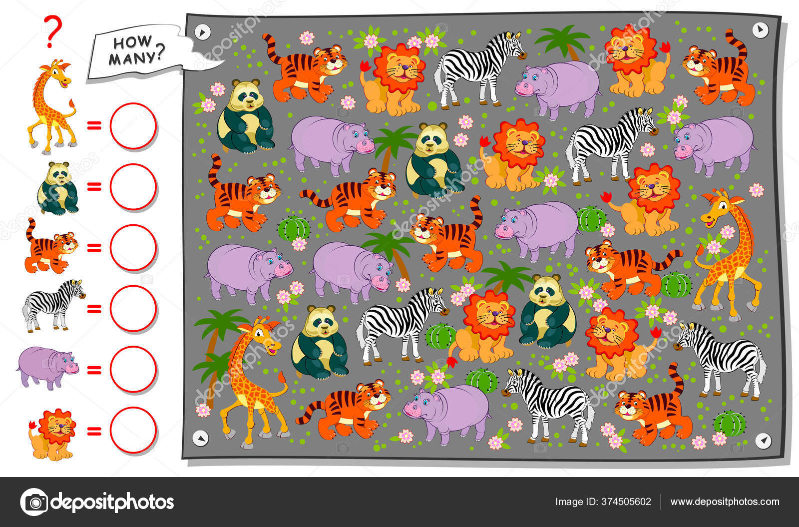 Jogos de quebra-cabeça de zebra fofos para crianças 12 peças ilustração em  vetor de educação infantil