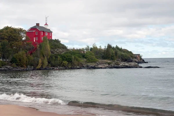 Faro di Marquette Harbor, Contea di Marquette, Michigan, Stati Uniti — Foto Stock