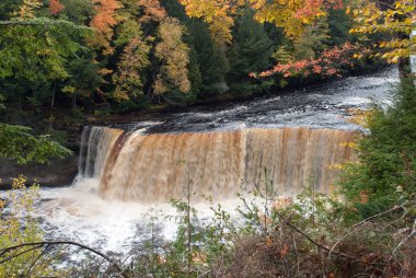 Michigan, ABD Tahquamenon nehrinde ünlü üst sonbahar