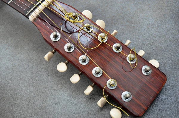 Headstock guitarra acústica — Fotografia de Stock