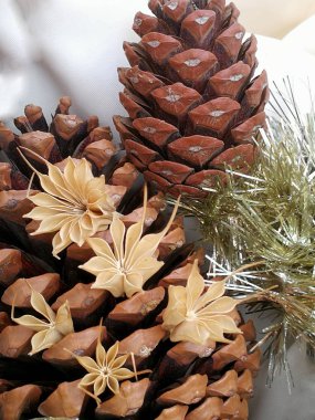 Ananas ve çilek ile Noel ve yeni yıl kartı
