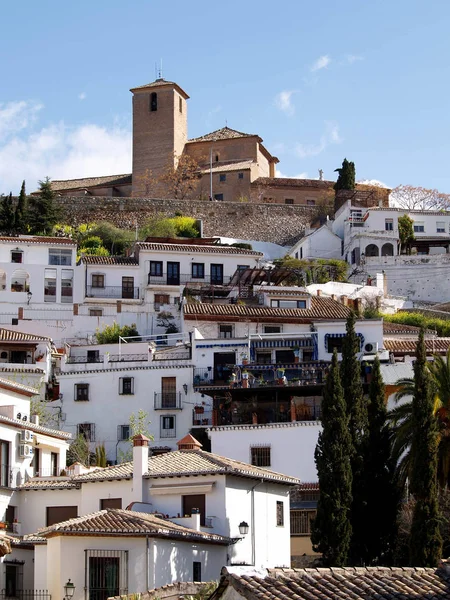 Flygfoto Över Granada Monumental Spanien — Stockfoto