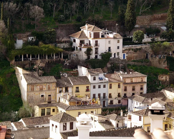 Granada Anıtsal Spanya Havadan Görünümü — Stok fotoğraf