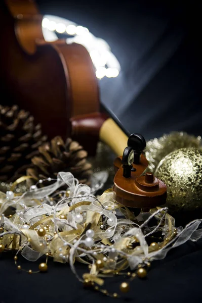 Julkort Med Violin — Stockfoto