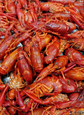 Balık pazarında yengeç pişirdim.