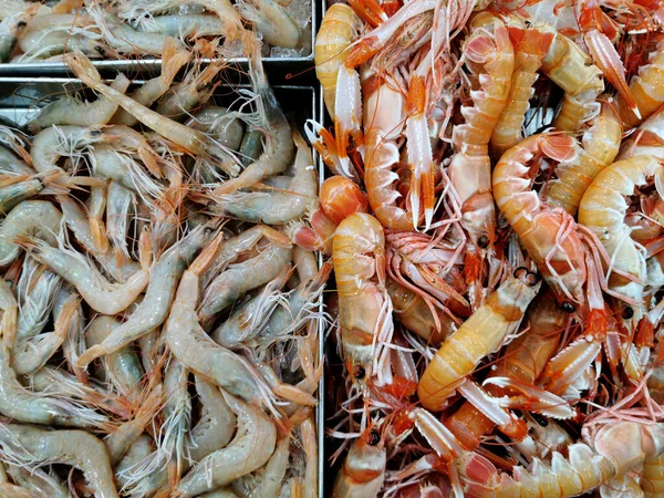 Garnalen Scampi Vismarkt — Stockfoto