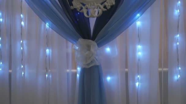 Wedding decoration. Name Letters of married couple — Stock Video