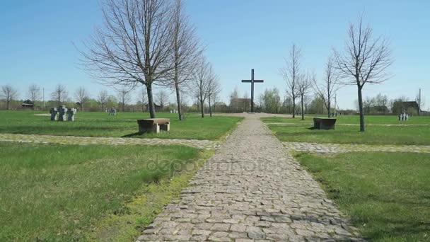 The German military memorial cemetery in Russia — Stock Video