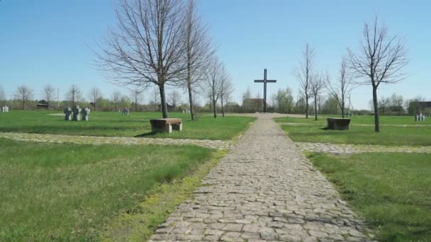 The German military memorial cemetery in Russia — Stock Video