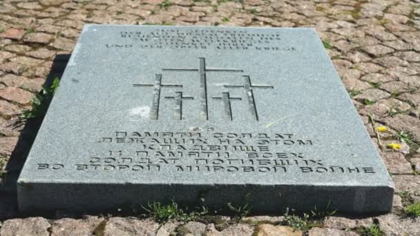 Den tyska militära memorial cemetery i Ryssland — Stockvideo