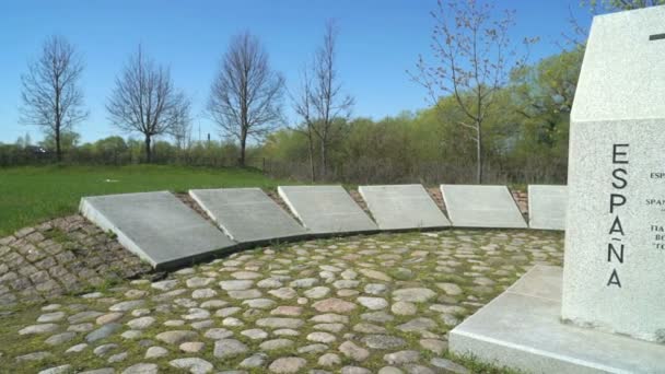 Monumento aos soldados espanhóis caídos na Rússia — Vídeo de Stock