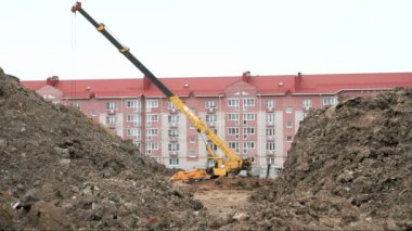 Ekskavatör, inşaat vinç iş İnşaat