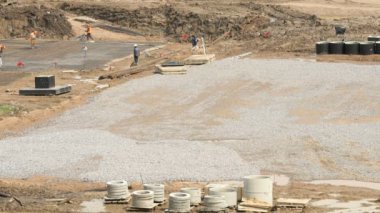 Büyük bina kompleksinin büyük inşaatı