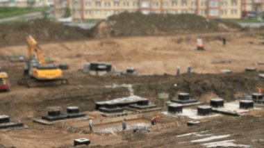 Büyük bina kompleksinin büyük inşaatı