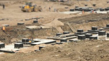 Büyük bina kompleksinin büyük inşaatı