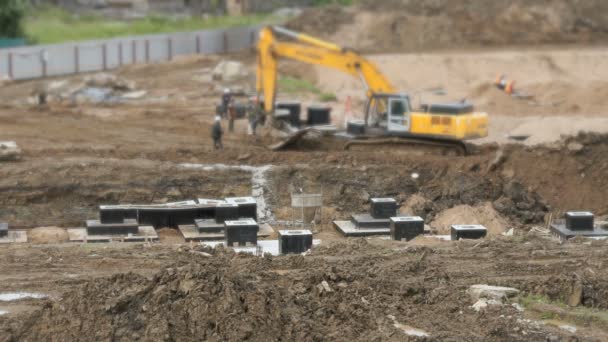 Grande construção de grande complexo de edifícios — Vídeo de Stock