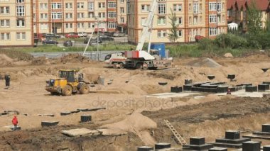 Büyük bina kompleksinin büyük inşaatı