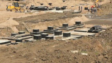 Büyük bina kompleksinin büyük inşaatı