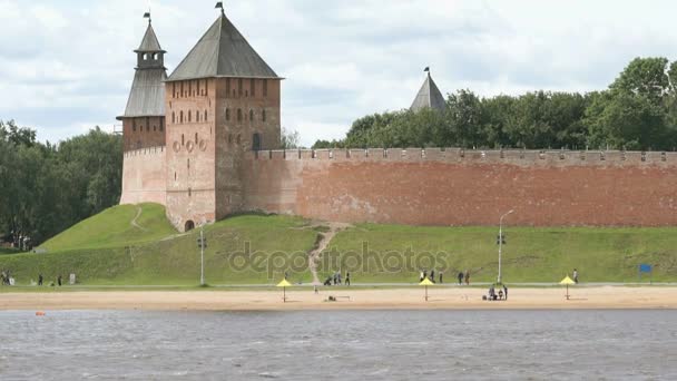 Velho Kremlin de Veliky Novgorod, Rússia — Vídeo de Stock