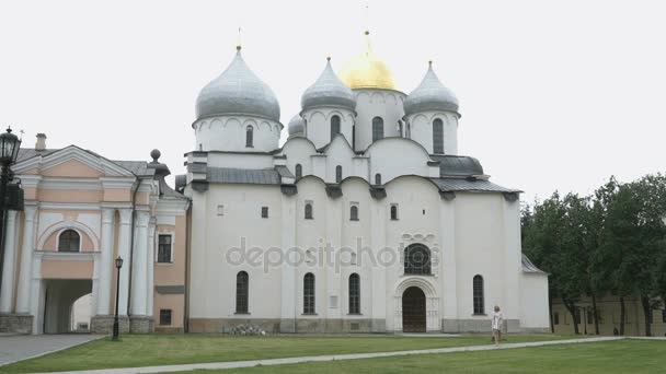 Catedral de Santa Sofia em Veliky Novgorod — Vídeo de Stock