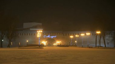 Kremlin Veliky Novgorod kışın, Rusya Federasyonu