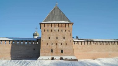 Kremlin Veliky Novgorod kışın, Rusya Federasyonu