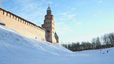 Kremlin Veliky Novgorod kışın, Rusya Federasyonu