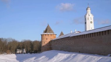 Kremlin Veliky Novgorod kışın, Rusya Federasyonu