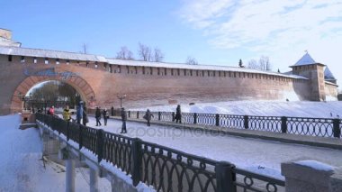 Kremlin Veliky Novgorod kışın, Rusya Federasyonu