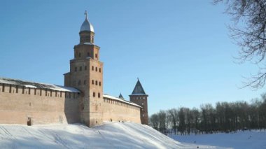 Kremlin Veliky Novgorod kışın, Rusya Federasyonu
