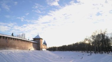 Kremlin Veliky Novgorod kışın, Rusya Federasyonu
