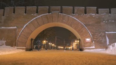 Kremlin Veliky Novgorod kışın, Rusya Federasyonu