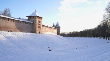 Kremlin Veliky Novgorod kışın, Rusya Federasyonu