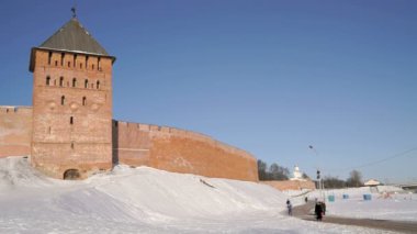 Kremlin Veliky Novgorod kışın, Rusya Federasyonu