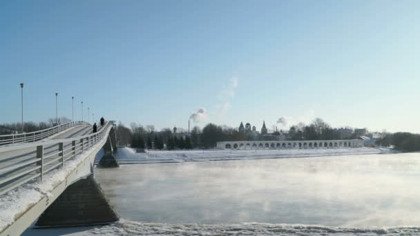 Ярославский двор в Великом Новгороде, Россия — стоковое видео