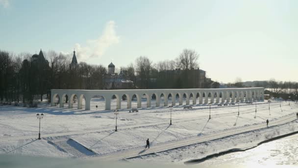 Jaroslavin piha Veliky Novgorodissa, Venäjällä — kuvapankkivideo