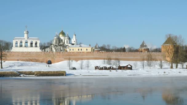 Catedral de Santa Sofía en Veliky Novgorod, Rusia — Vídeo de stock