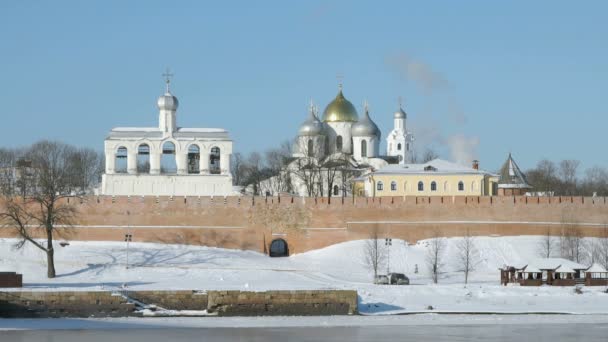 Catedral de Santa Sofía en Veliky Novgorod, Rusia — Vídeo de stock