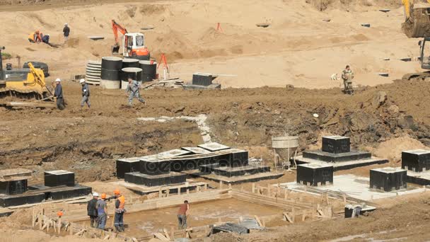 Grande construção de grande complexo de edifícios — Vídeo de Stock