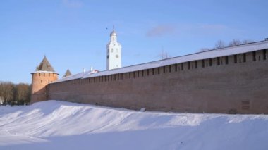Kremlin Veliky Novgorod kışın, Rusya Federasyonu