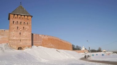 Kremlin Veliky Novgorod kışın, Rusya Federasyonu